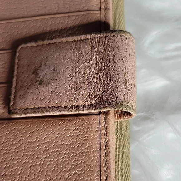 GUCCI Long Wallet CG Canvas Beige Pink Canvas X Leather Authentic‎ Used - Picture 9 of 12